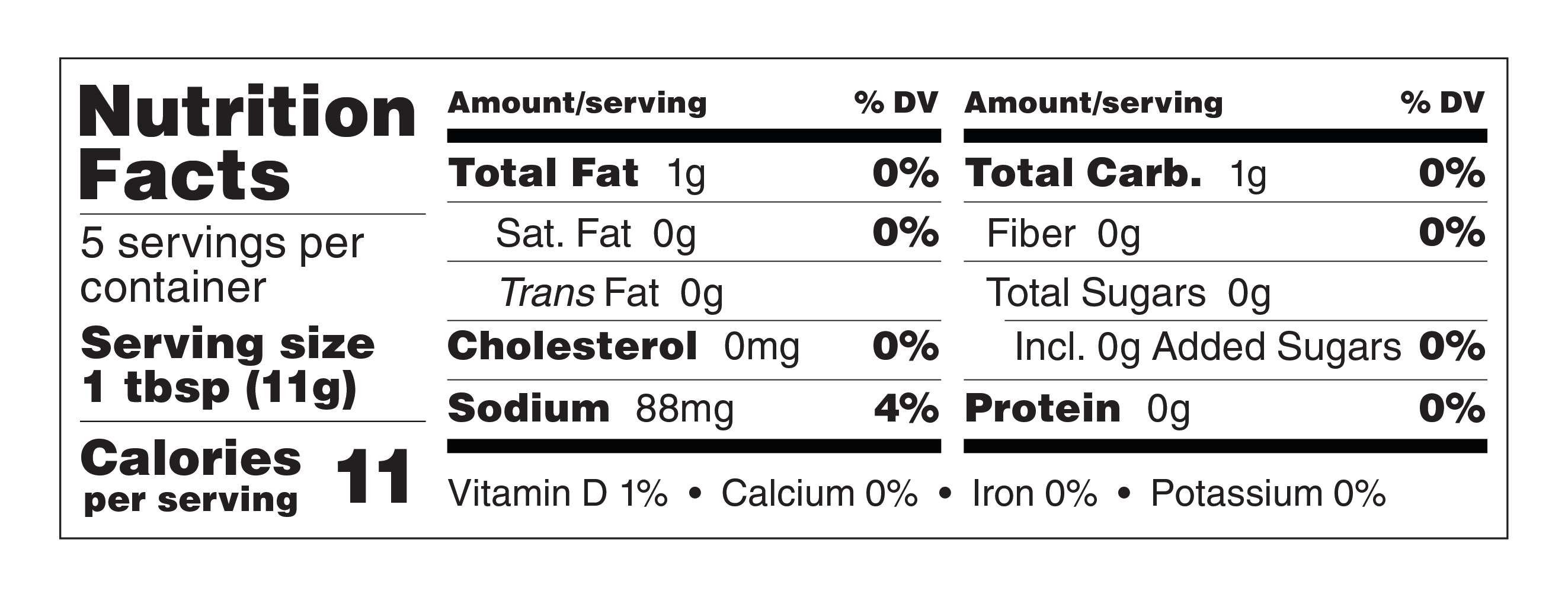 Nutrition Facts - ARËNKHA, smoked herring pearls