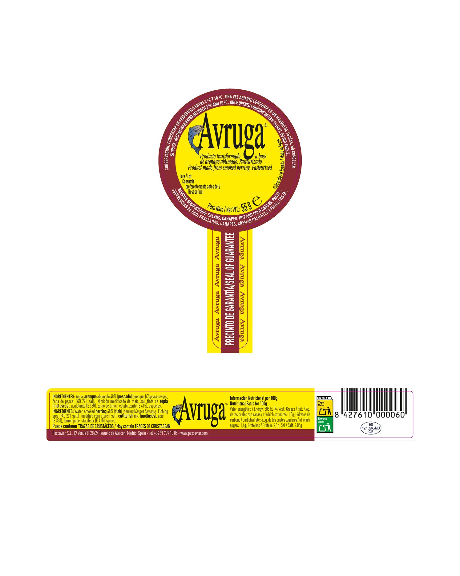 AVRUGA, smoked herring spheres