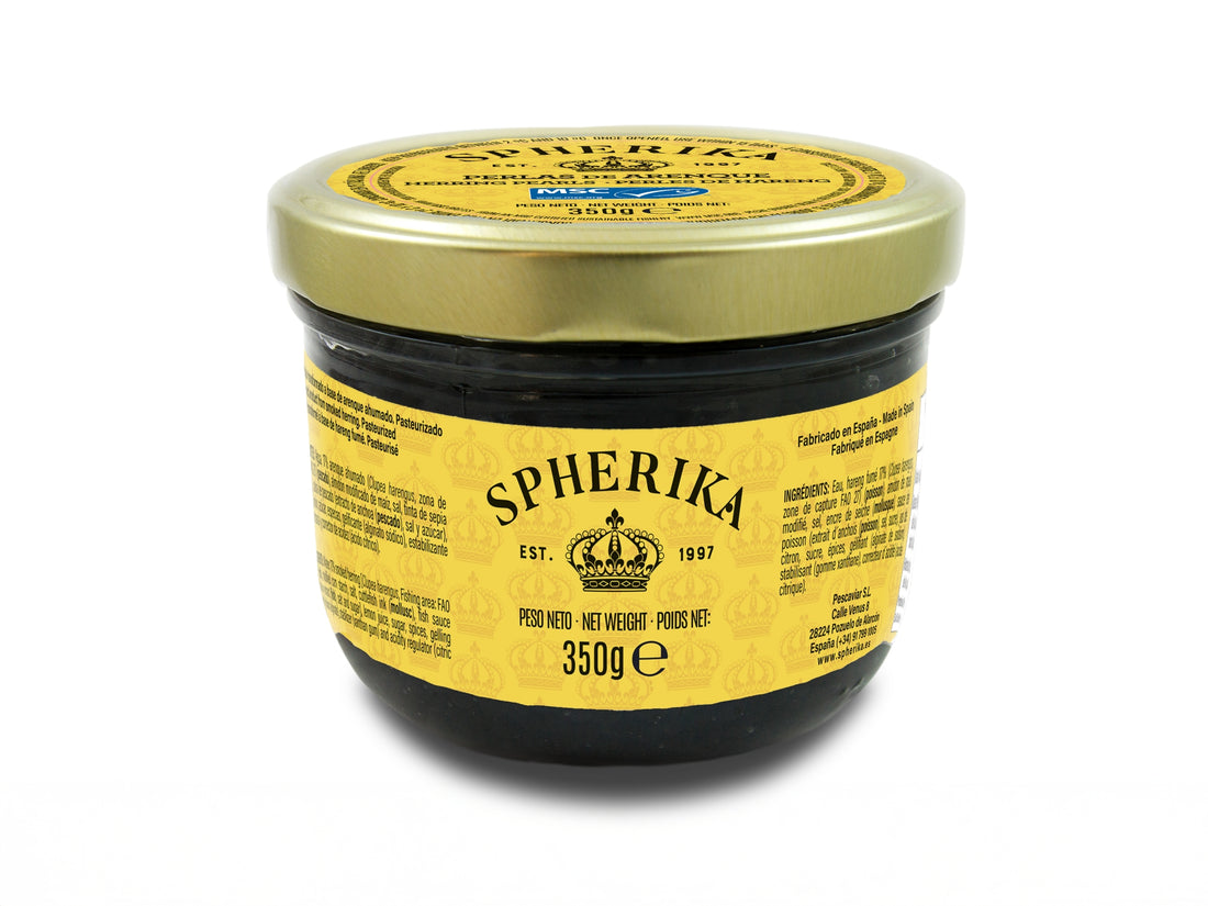SPHERIKA, sphères noires de hareng fumé 50g