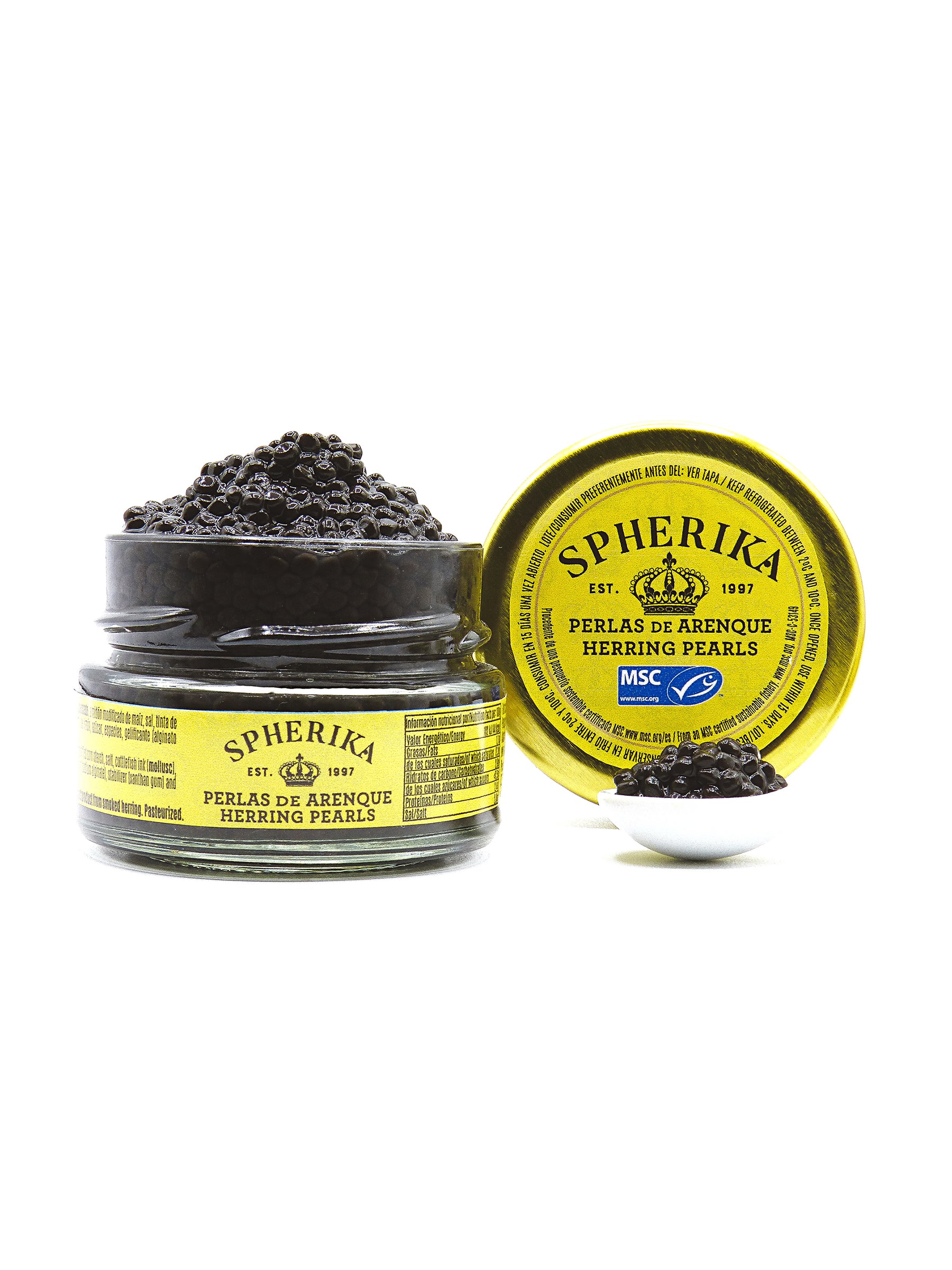 SPHERIKA, esferas negras de arenque ahumado 50g
