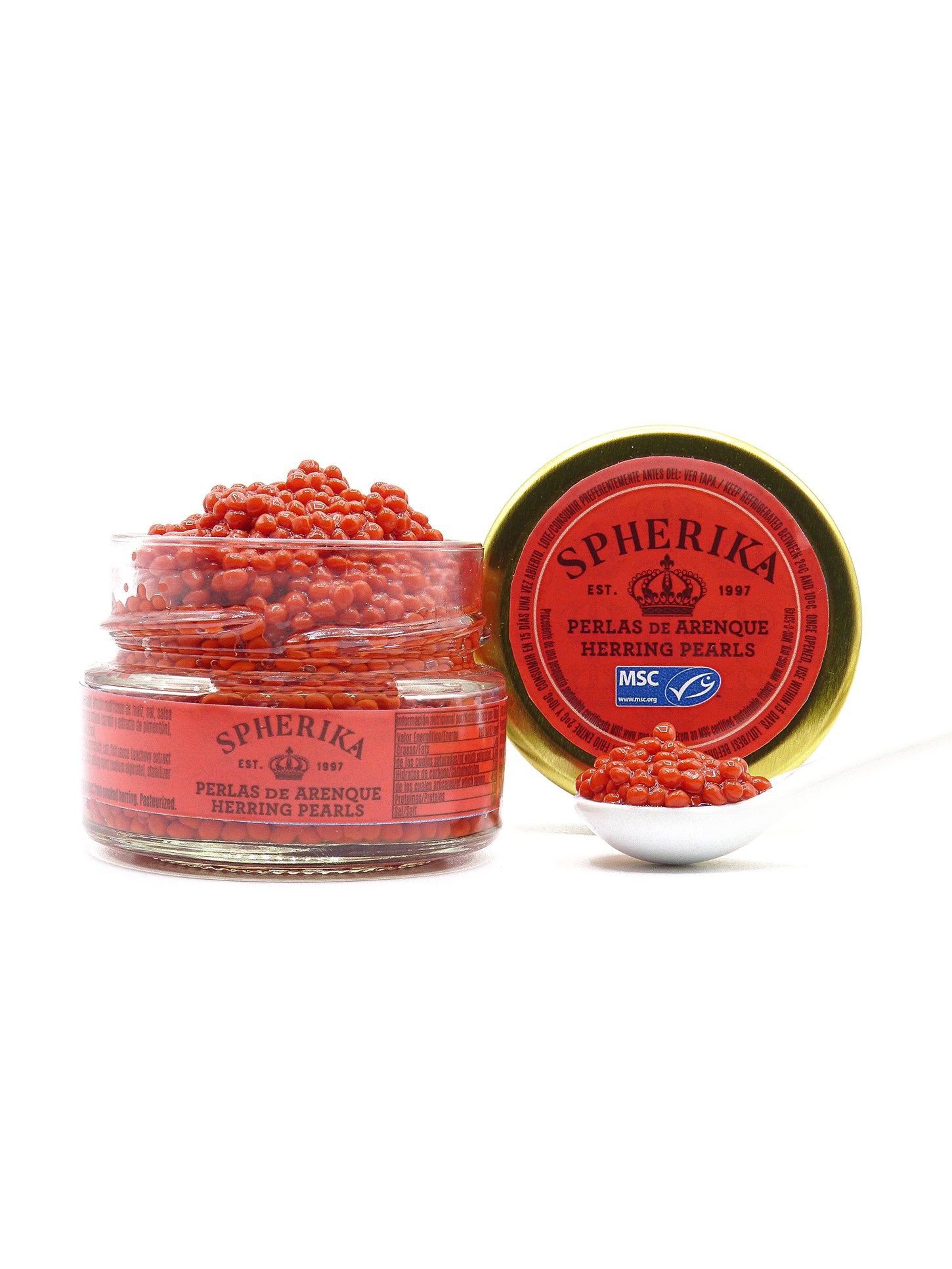 SPHERIKA, esferas rojas de arenque ahumado 50g
