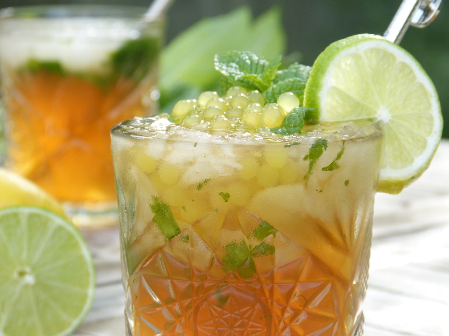 perlas de lima y limón
