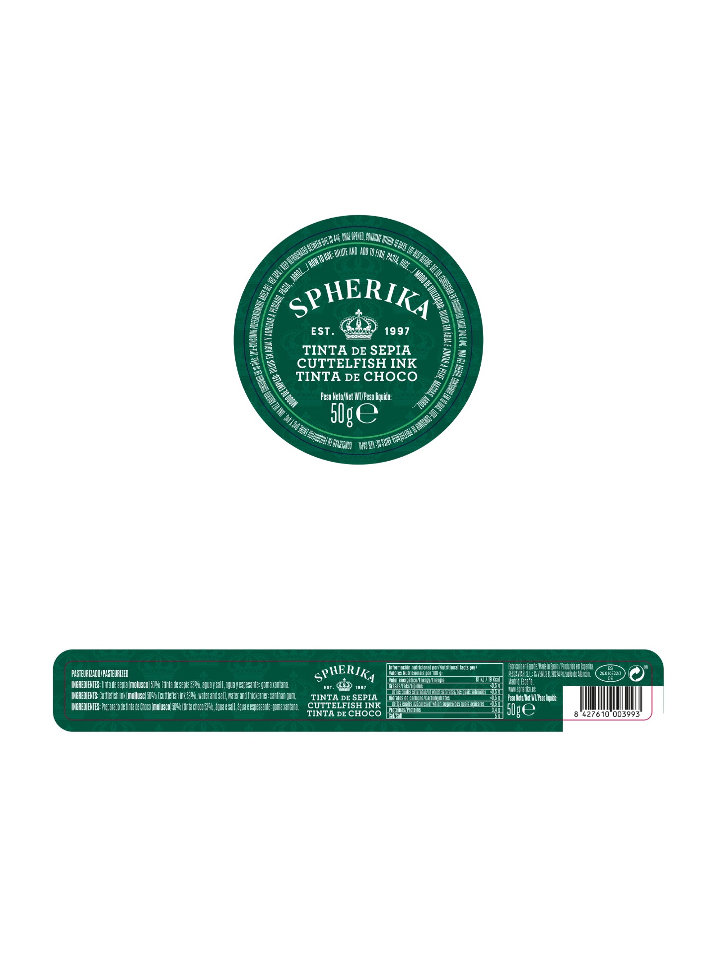 SPHERIKA, Tinta de Choco 50g