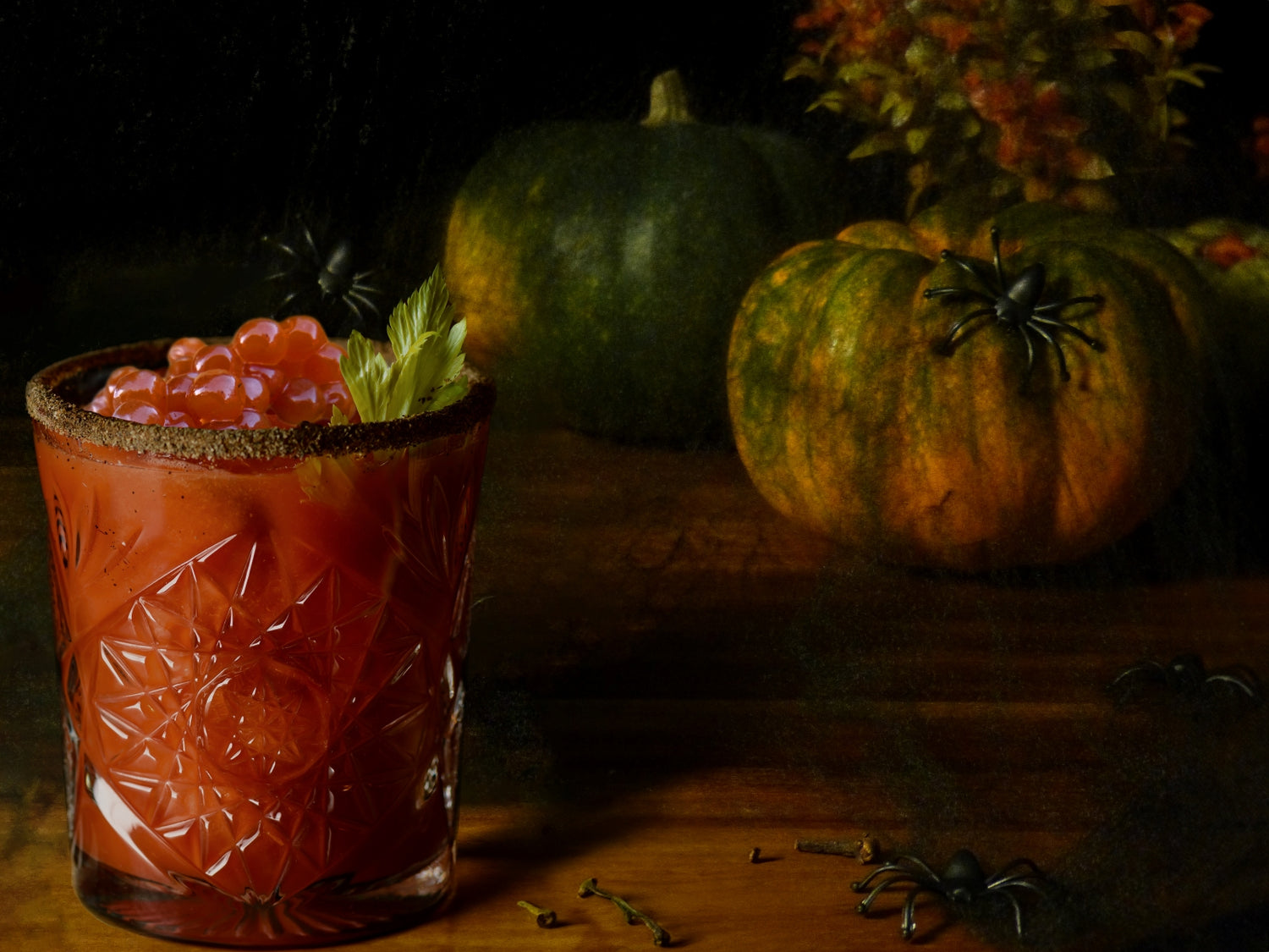 BLOODY MARY CON PERLAS SPHERIKA DE CHILE CHIPOTLE